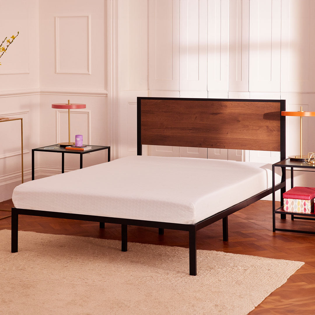 Mory Metal and Wood Bed Frame Zinus