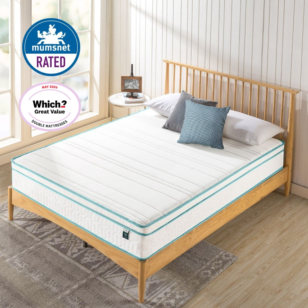 Mint Green Foam Hybrid Spring Mattress Zinus