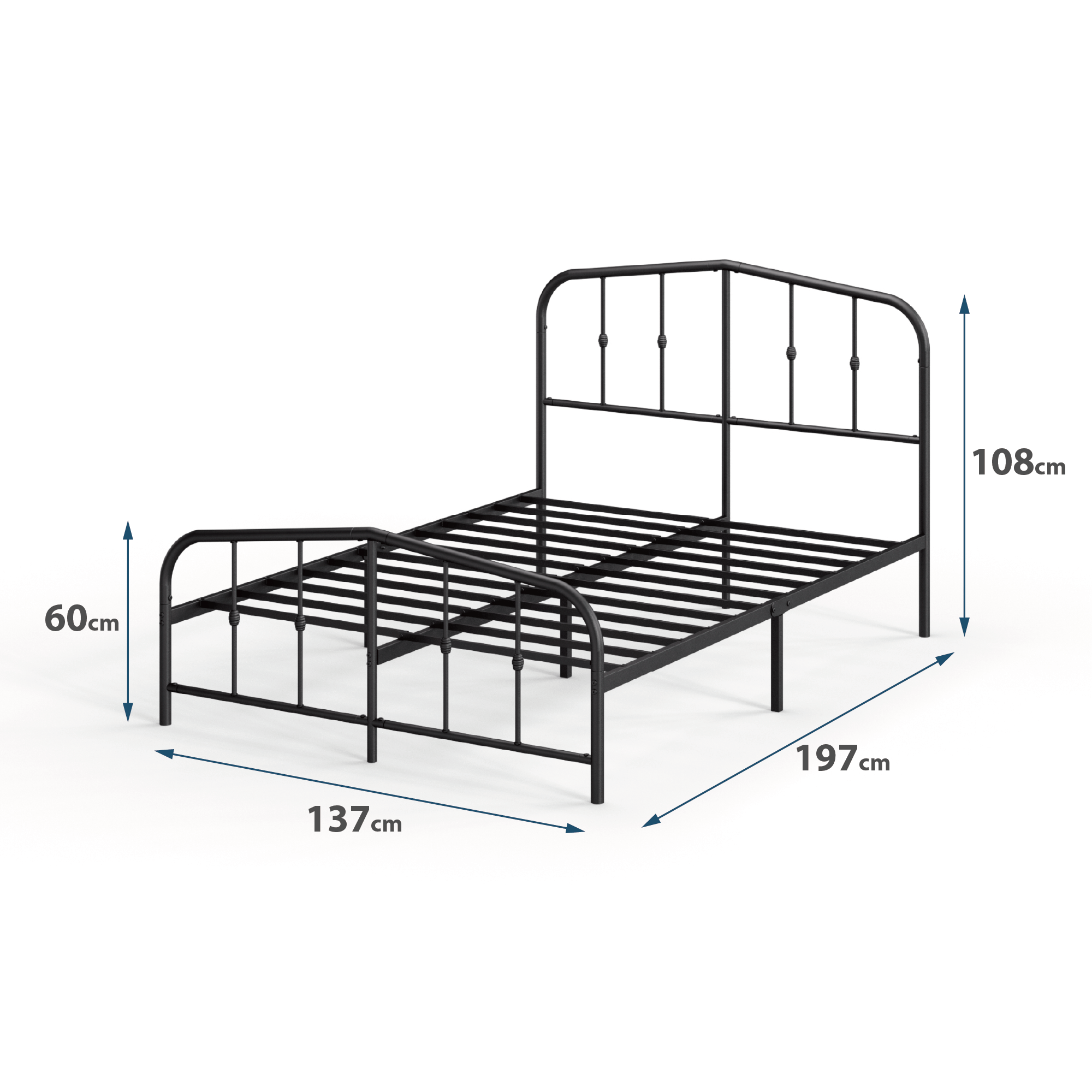 Heidi Metal Platform Bed