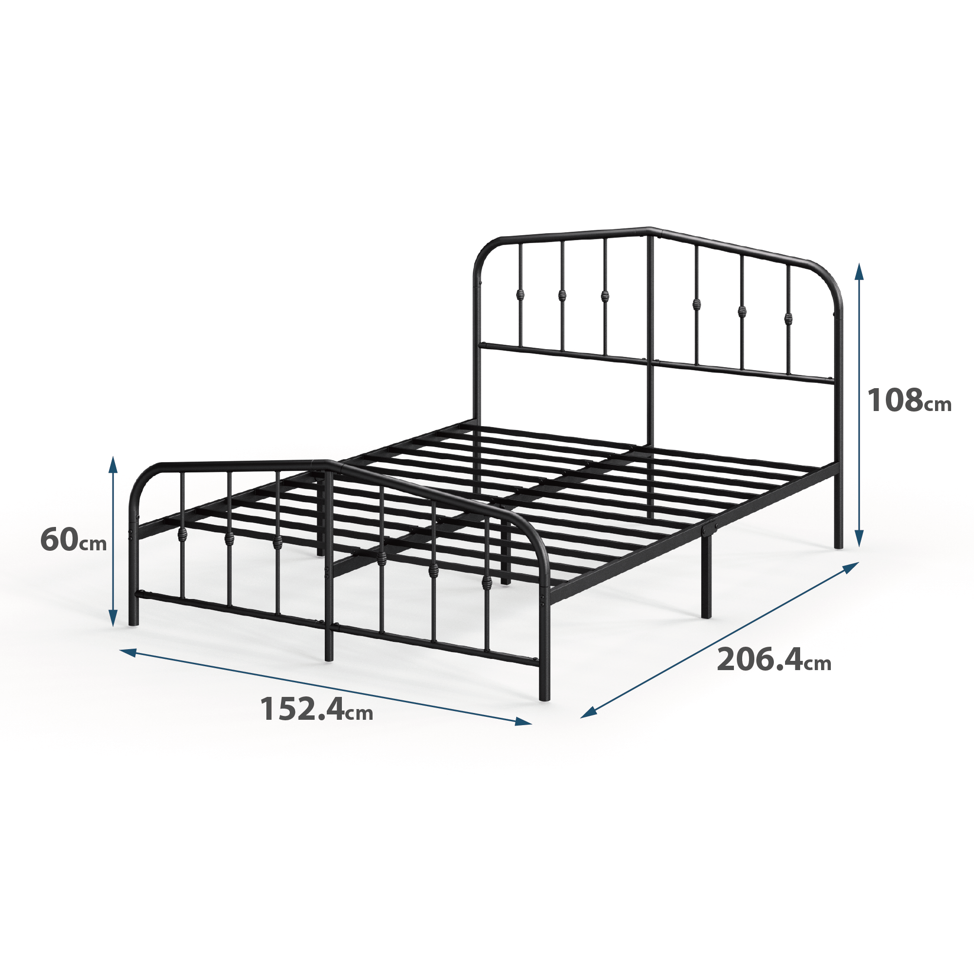 Heidi Metal Platform Bed
