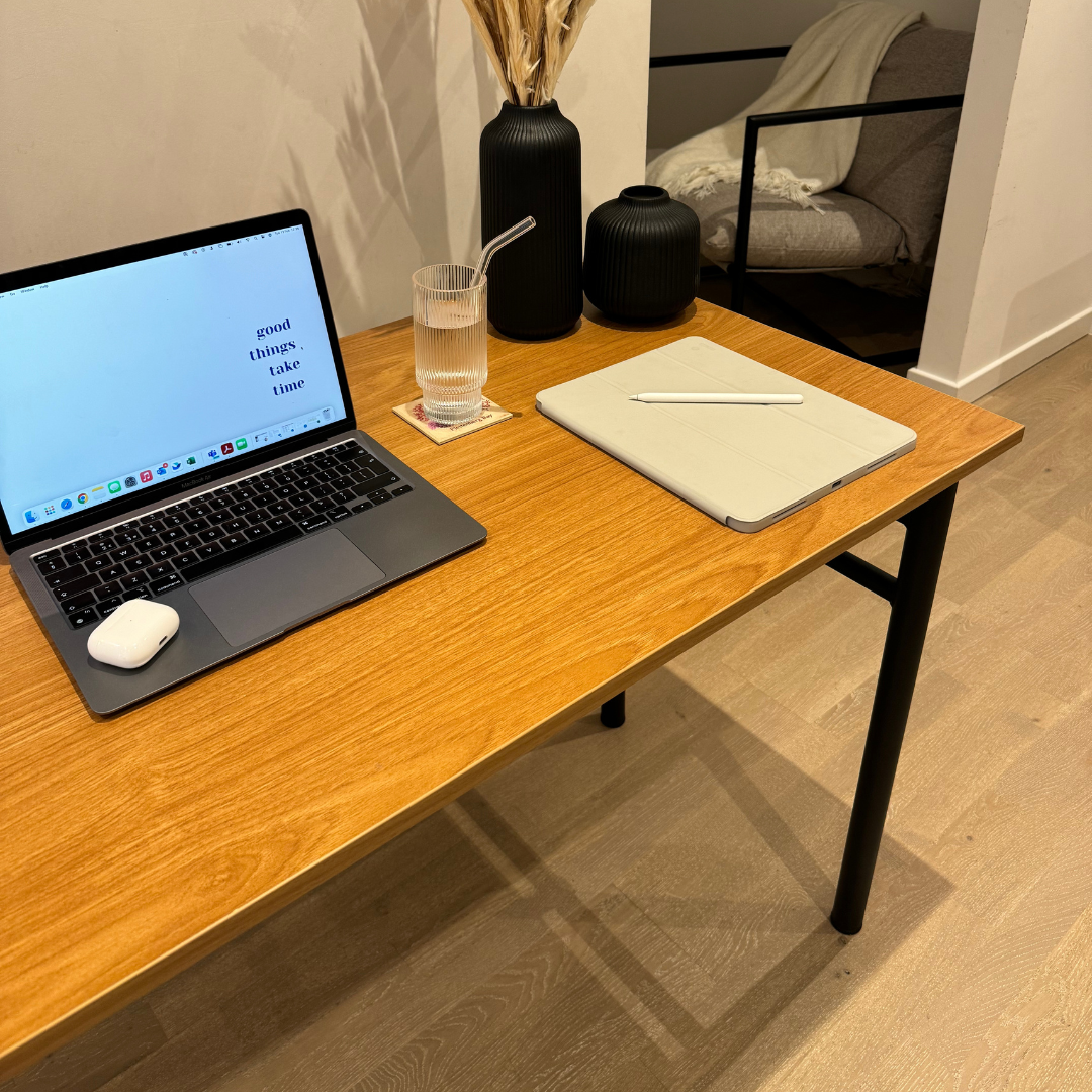 Mare Black Metal Folding Desk Zinus