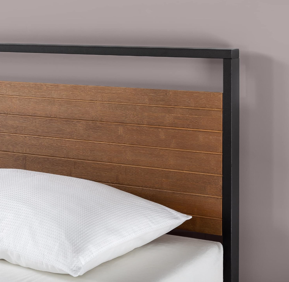 Suzanne Metal and Bamboo Bed Frame Zinus