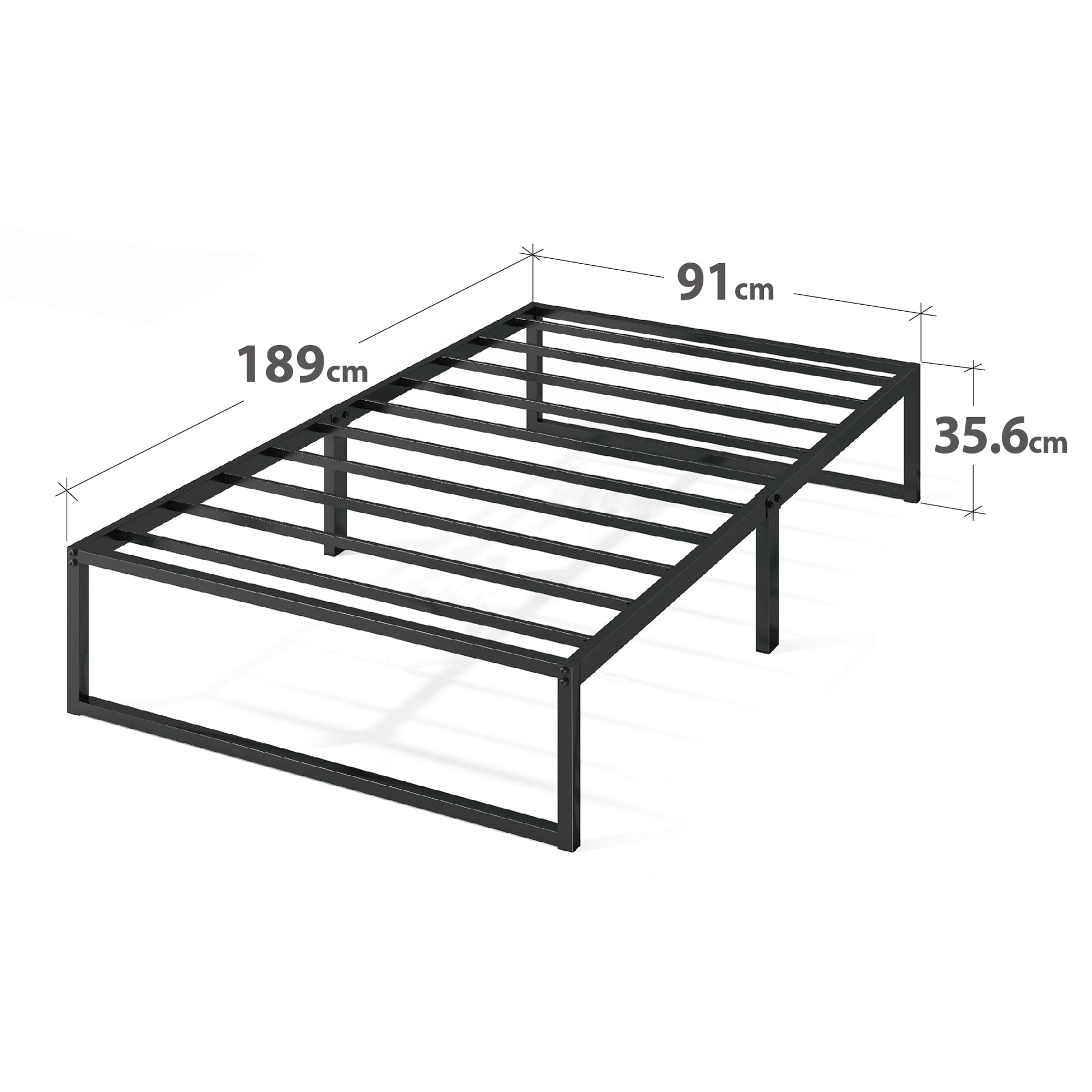 Eenpersoons Bed Stevig Zinus Elias Bedframe 80x190 Cm | Met Opbergruimte Onder Het Bed | Metaal Platformbed In Zwart Modern Bedframe Zwart Eenpersoons Bed Stevig Zinus Elias Bedframe 80x190 Cm | Met Opbergruimte Onder Het Bed | Metaal Platformbed In Zwart Modern Bedframe Zwart
