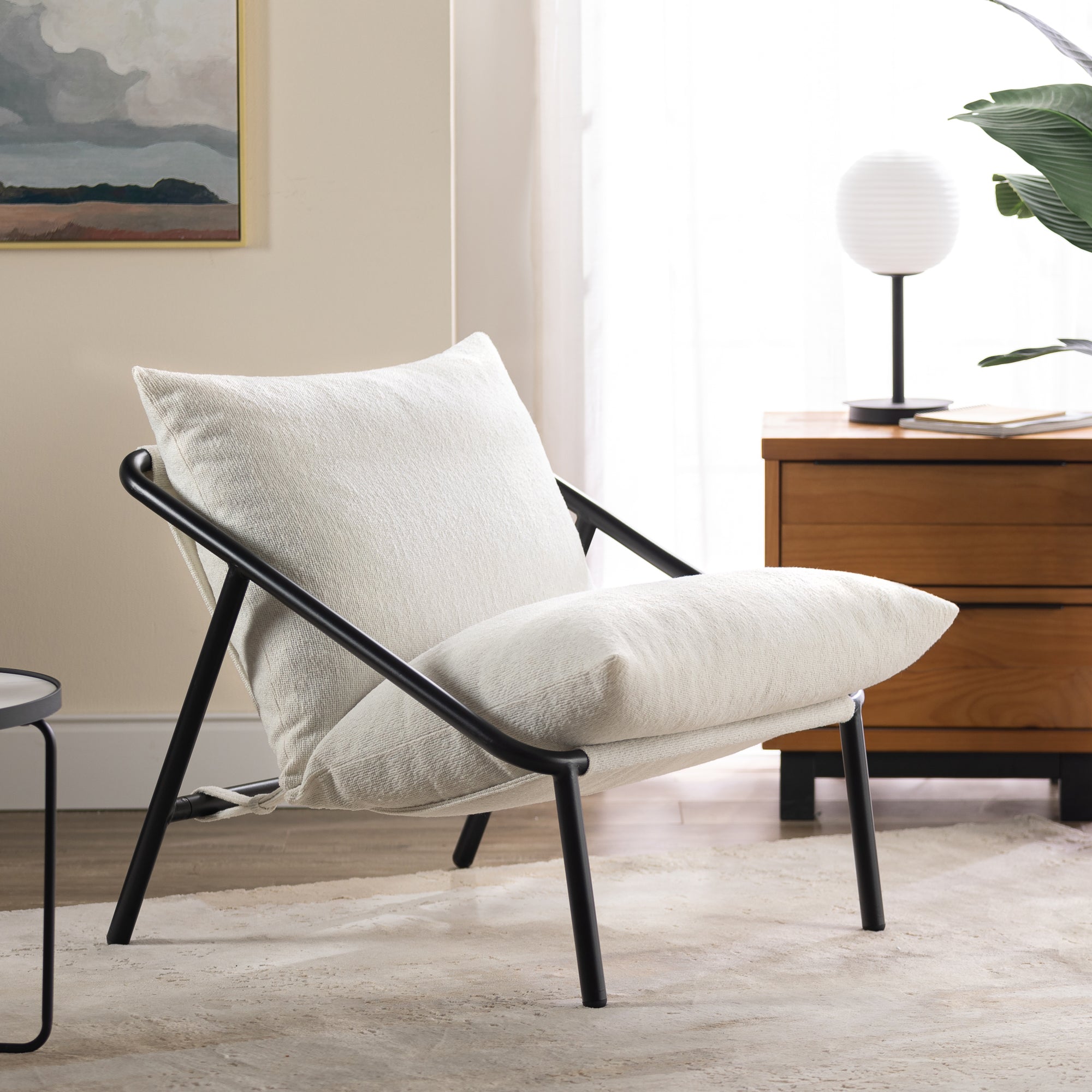 Living accents sling 1 black steel chair hotsell