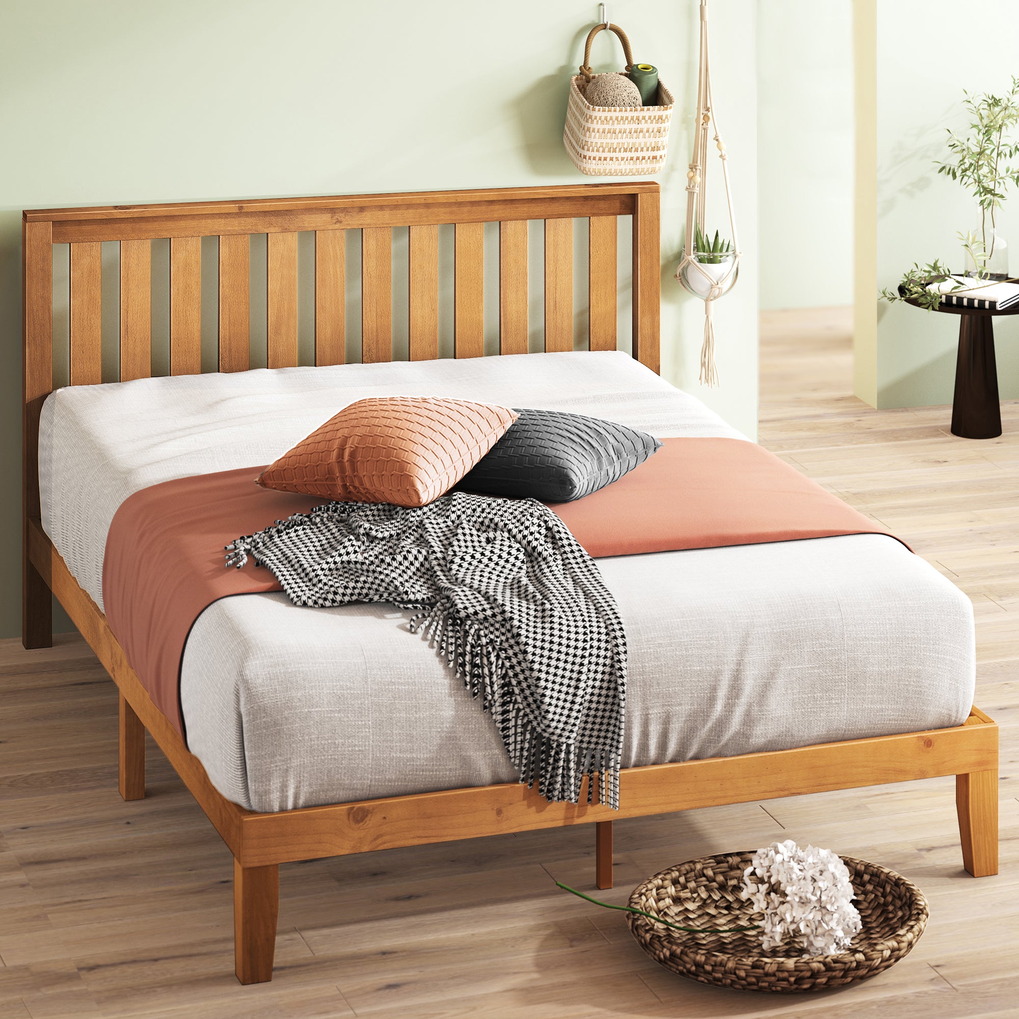 Alexia Wood Bed Frame with Headboard